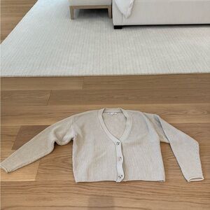 Reformation Beige Cardigan Sweater XS